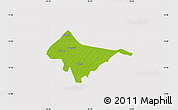 Physical Map of Sagata, cropped outside