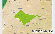 Physical Map of Sagata, satellite outside