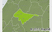 Physical Map of Sagata, semi-desaturated