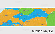 Political Panoramic Map of Sagata