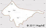 Classic Style Simple Map of Sagata, cropped outside