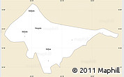 Classic Style Simple Map of Sagata, single color outside
