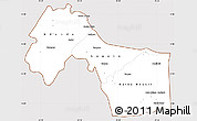 Classic Style Simple Map of Kebemer, cropped outside
