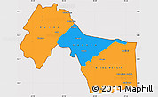 Political Simple Map of Kebemer, cropped outside