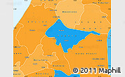 Political Simple Map of Kebemer, political shades outside