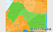 Political Shades Simple Map of Kebemer