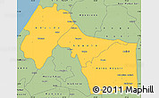 Savanna Style Simple Map of Kebemer