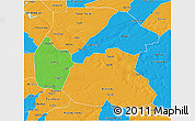 Political 3D Map of Linguere