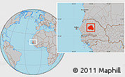 Gray Location Map of Barkedji