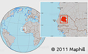 Gray Location Map of Linguere