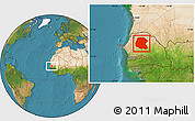 Satellite Location Map of Linguere