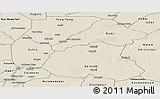 Shaded Relief Panoramic Map of Linguere