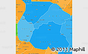 Political Shades Simple Map of Linguere