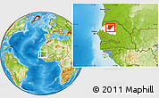 Physical Location Map of Yang-Yang, highlighted grandparent region, within the entire country