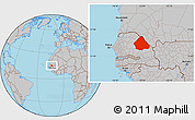 Gray Location Map of Matam