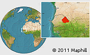 Satellite Location Map of Matam