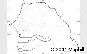 Blank Simple Map of Senegal, cropped outside, no labels