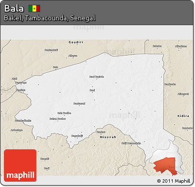 Classic Style 3D Map of Bala