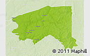 Physical 3D Map of Bala, lighten