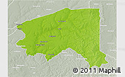 Physical 3D Map of Bala, lighten, semi-desaturated