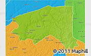 Physical 3D Map of Bala, political outside