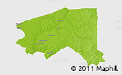 Physical 3D Map of Bala, single color outside