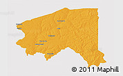 Political 3D Map of Bala, cropped outside