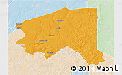 Political 3D Map of Bala, lighten