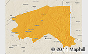 Political 3D Map of Bala, shaded relief outside