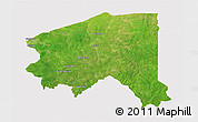 Satellite 3D Map of Bala, cropped outside
