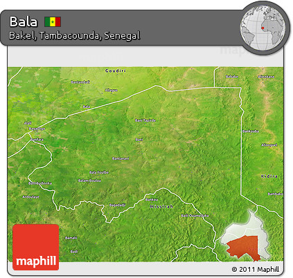 Satellite 3D Map of Bala