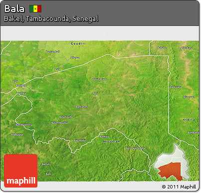 Satellite 3D Map of Bala