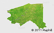 Satellite 3D Map of Bala, single color outside