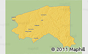 Savanna Style 3D Map of Bala, single color outside