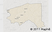 Shaded Relief 3D Map of Bala, lighten, semi-desaturated