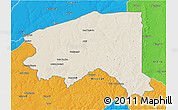 Shaded Relief 3D Map of Bala, political outside