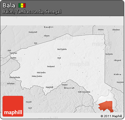 Silver Style 3D Map of Bala