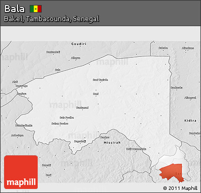 Silver Style 3D Map of Bala