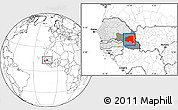 Blank Location Map of Bala, highlighted country, highlighted grandparent region