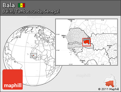 Blank Location Map of Bala, highlighted country, highlighted parent region