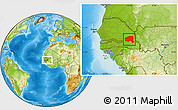 Physical Location Map of Bala