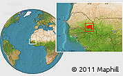 Satellite Location Map of Bala