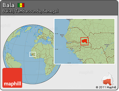 Savanna Style Location Map of Bala