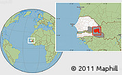 Savanna Style Location Map of Bala, highlighted country, highlighted grandparent region, within the entire country