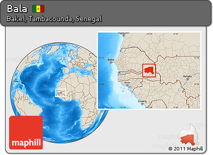 Shaded Relief Location Map of Bala
