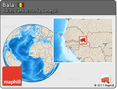 Shaded Relief Location Map of Bala, highlighted parent region