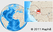 Shaded Relief Location Map of Bala, highlighted parent region, highlighted grandparent region