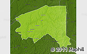 Physical Map of Bala, darken