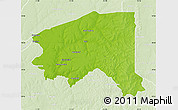 Physical Map of Bala, lighten