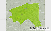 Physical Map of Bala, lighten, semi-desaturated